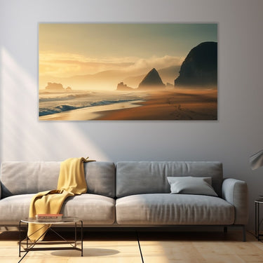 Panoramic Beach Canvas